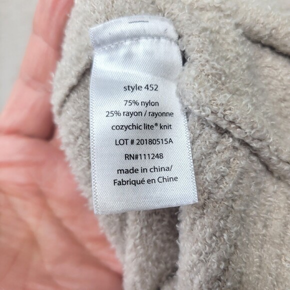 Barefoot Dreams CozyChic Lite Circle Cardi Taupe/Pink Womens Size XS/ Small - Picture 10 of 13